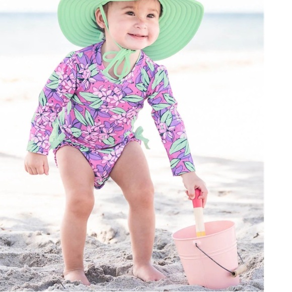 Ruffle Butts Violet Valley Rash guard - Picture 8 of 8